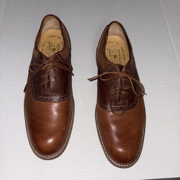 Sperry Top Sider Mens 10.5M Gold Cup Bellingham Wingtip Oxfords Tan Leather main image 5